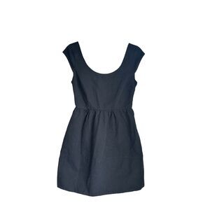 American Eagle Black Fit Flare Open Back Short Dress Size 0